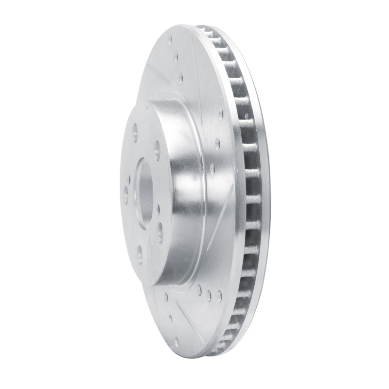 Picture of RNC Brake Rotor - Drill & Slot - R1 10-17 Lexus CT200H Front Right Drilled & Slotted Silver Brake Rotor rnc631-76087R