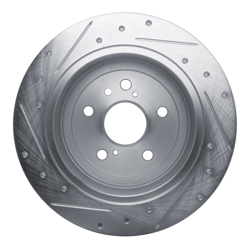 Picture of RNC Brake Rotor - Drill & Slot - R1 09-15 Toyota Venza Rear Right Drilled & Slotted Silver Brake Rotor rnc631-76086R
