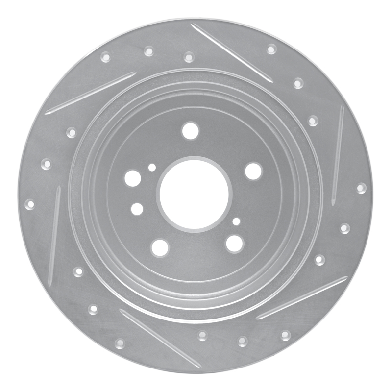 Picture of RNC Brake Rotor - Drill & Slot - R1 09-15 Toyota Venza Rear Left Drilled & Slotted Silver Brake Rotor rnc631-76086L