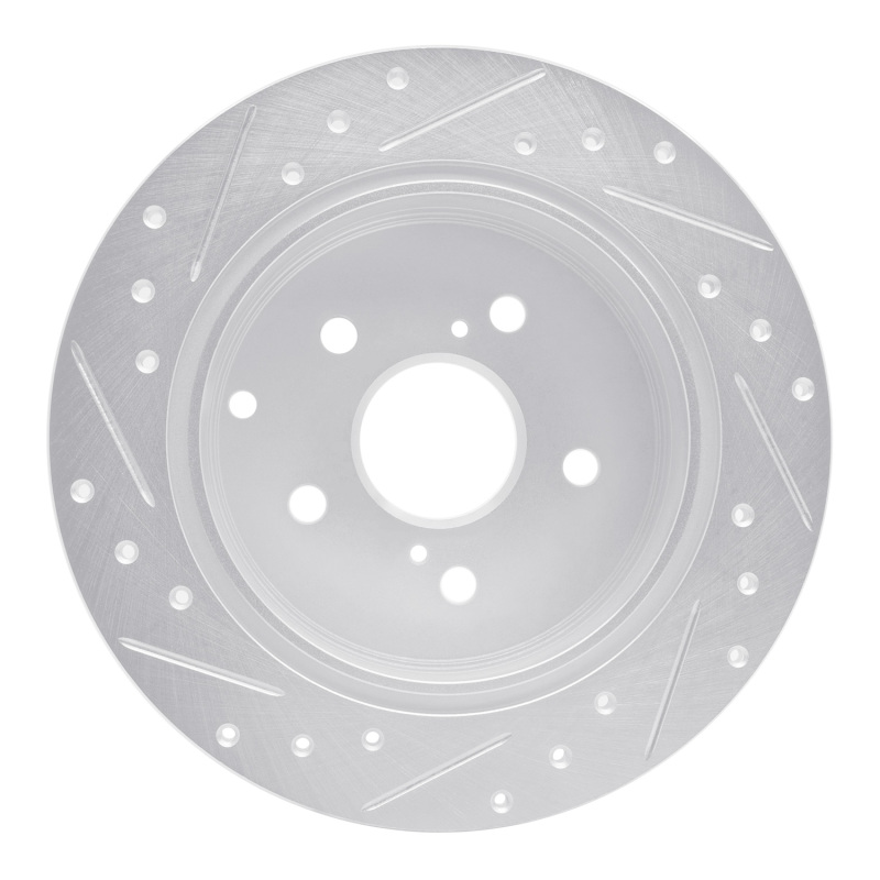 Picture of RNC Brake Rotor - Drill & Slot - R1 12-20 Toyota Prius V Rear Right Drilled & Slotted Silver Brake Rotor rnc631-76089R