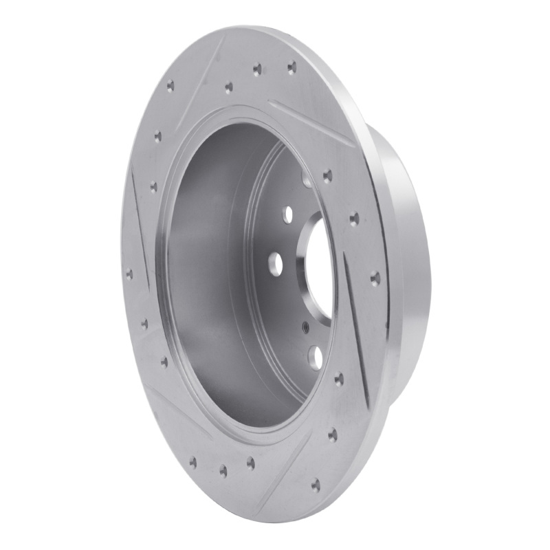 Picture of RNC Brake Rotor - Drill & Slot - R1 12-18 Lexus ES300H Rear Right Drilled & Slotted Silver Brake Rotor rnc631-76091R