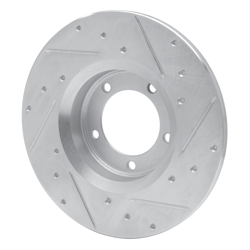 Picture of RNC Brake Rotor - Drill & Slot - R1 75-83 Toyota Pickup Front Left Drilled & Slotted Silver Brake Rotor rnc631-76092L