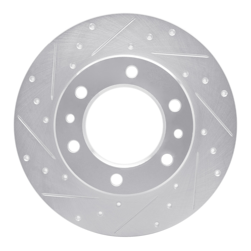 Picture of RNC Brake Rotor - Drill & Slot - R1 81-85 Toyota 4Runner Front Left Drilled & Slotted Silver Brake Rotor rnc631-76095L