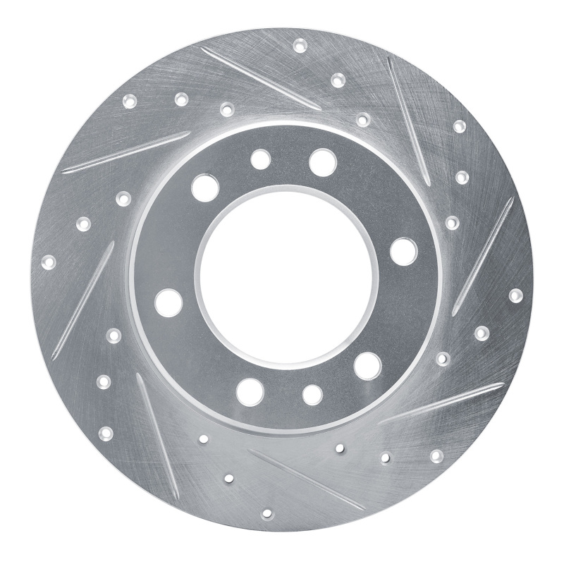 Picture of RNC Brake Rotor - Drill & Slot - R1 81-85 Toyota Pickup Front Right Drilled & Slotted Silver Brake Rotor rnc631-76095R