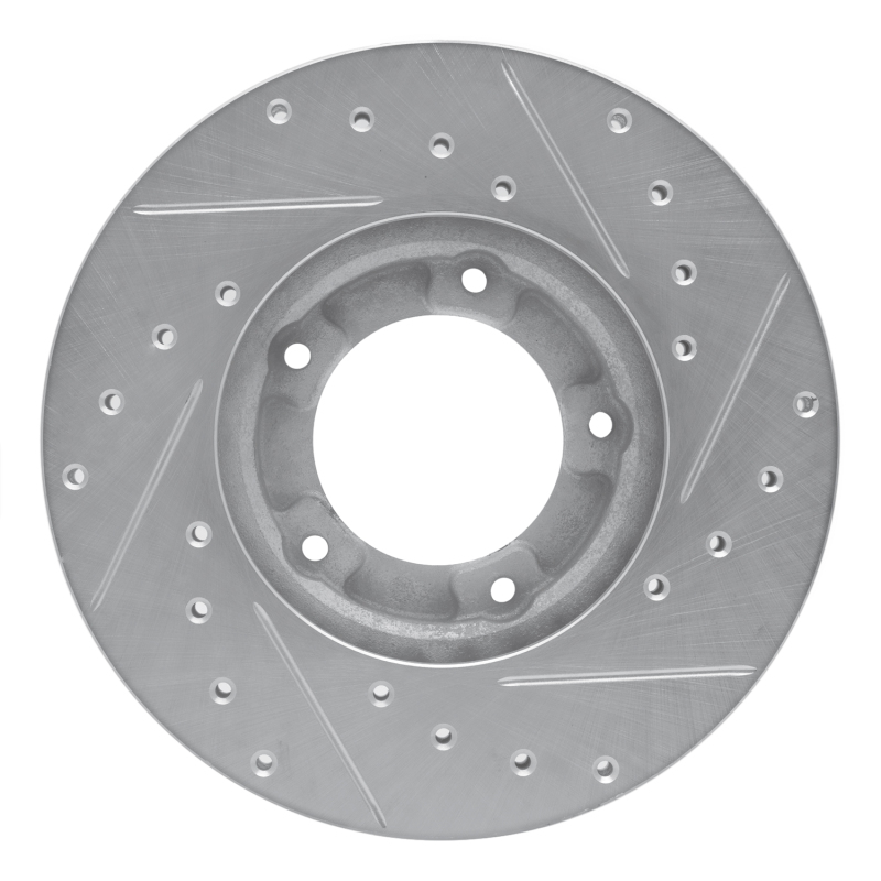 Picture of RNC Brake Rotor - Drill & Slot - R1 85-92 Toyota Pickup Front Left Drilled & Slotted Silver Brake Rotor rnc631-76098L