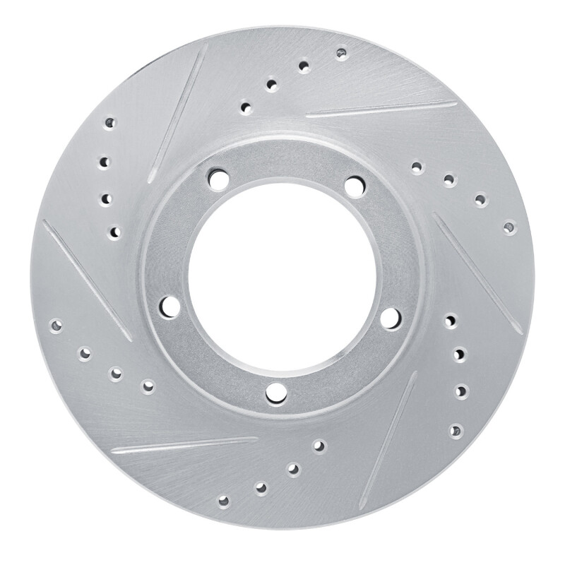 Picture of RNC Brake Rotor - Drill & Slot - R1 86-89 Toyota Van Front Left Drilled & Slotted Silver Brake Rotor rnc631-76104L