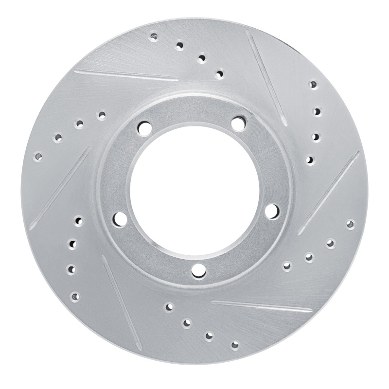 Picture of RNC Brake Rotor - Drill & Slot - R1 86-89 Toyota Van Front Right Drilled & Slotted Silver Brake Rotor rnc631-76104R