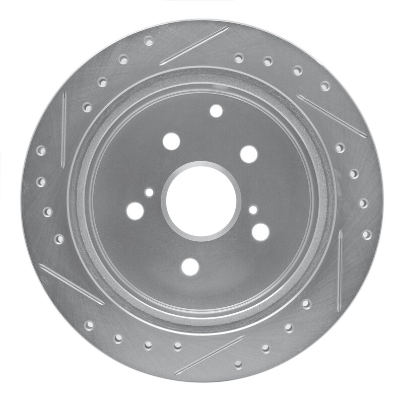 Picture of RNC Brake Rotor - Drill & Slot - R1 86-97 Toyota Previa Rear Right Drilled & Slotted Silver Brake Rotor rnc631-76101R