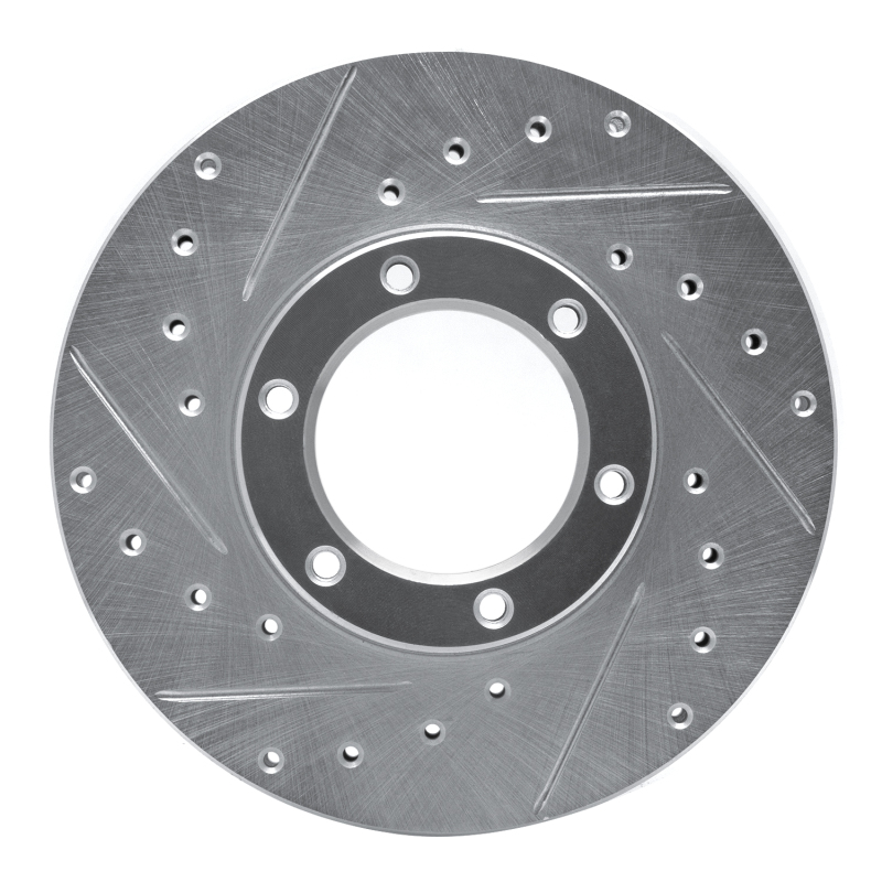Picture of RNC Brake Rotor - Drill & Slot - R1 87-88 Toyota Pickup Front Left Drilled & Slotted Silver Brake Rotor rnc631-76105L