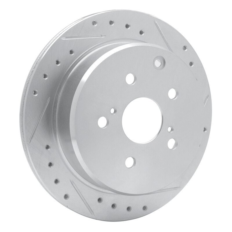 Picture of RNC Brake Rotor - Drill & Slot - R1 86-97 Toyota Previa Rear Right Drilled & Slotted Silver Brake Rotor rnc631-76101R