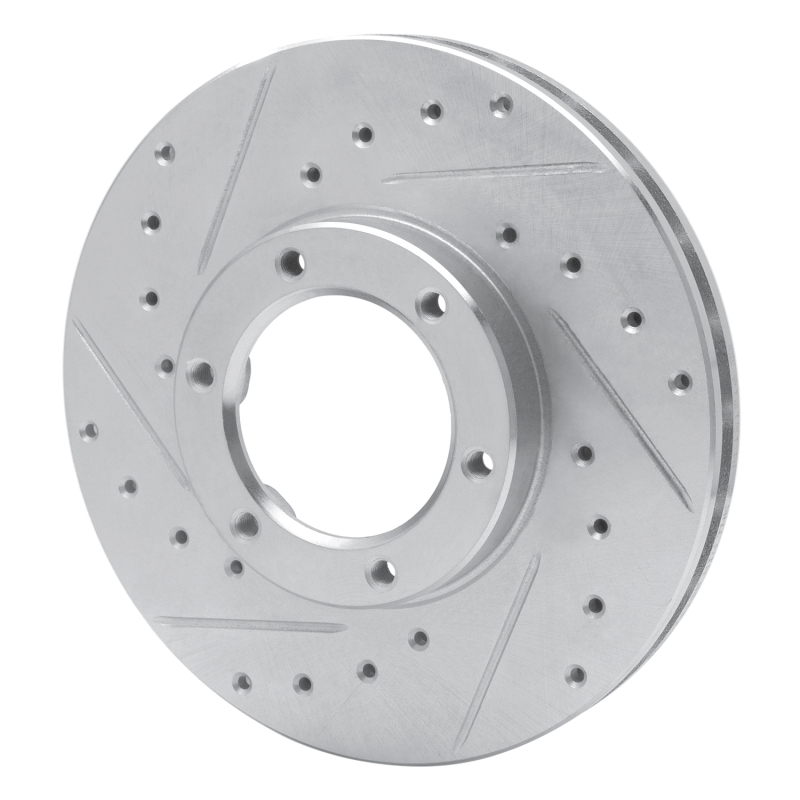 Picture of RNC Brake Rotor - Drill & Slot - R1 87-88 Toyota Pickup Front Left Drilled & Slotted Silver Brake Rotor rnc631-76105L