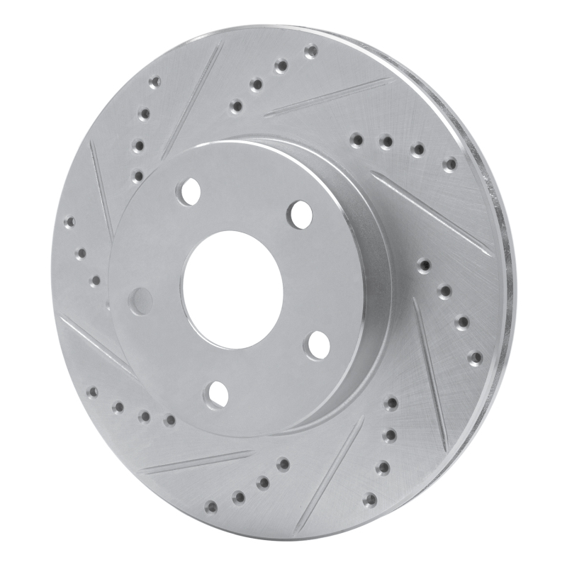Picture of RNC Brake Rotor - Drill & Slot - R1 91-97 Toyota Previa Front Left Drilled & Slotted Silver Brake Rotor rnc631-76109L