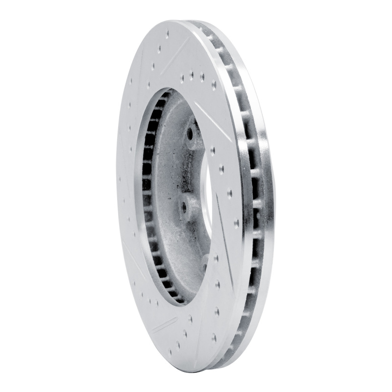 Picture of RNC Brake Rotor - Drill & Slot - R1 90-92 Toyota Land Cruiser Front Right Drilled & Slotted Silver Brake Rotor rnc631-76110R
