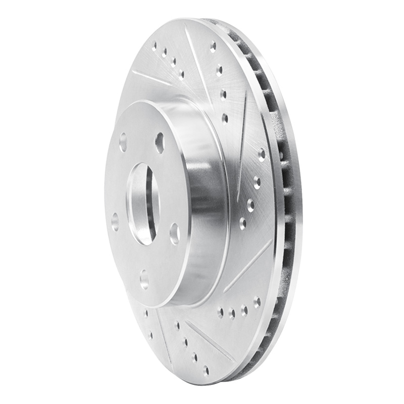 Picture of RNC Brake Rotor - Drill & Slot - R1 91-97 Toyota Previa Front Right Drilled & Slotted Silver Brake Rotor rnc631-76109R