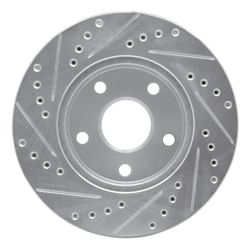 Picture of RNC Brake Rotor - Drill & Slot - R1 91-96 Toyota Previa Front Right Drilled & Slotted Silver Brake Rotor rnc631-76111R