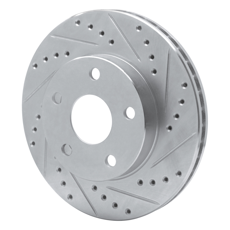 Picture of RNC Brake Rotor - Drill & Slot - R1 91-96 Toyota Previa Front Right Drilled & Slotted Silver Brake Rotor rnc631-76111R