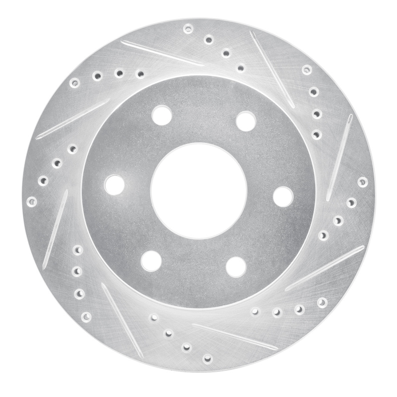 Picture of RNC Brake Rotor - Drill & Slot - R1 93-98 Toyota T100 Front Right Drilled & Slotted Silver Brake Rotor rnc631-76119R