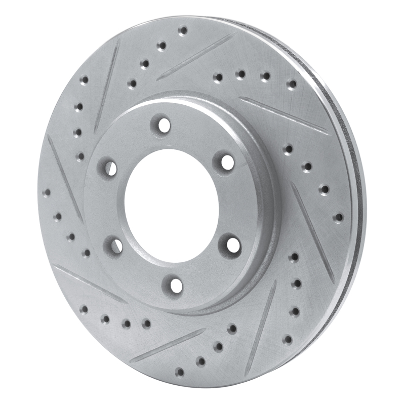 Picture of RNC Brake Rotor - Drill & Slot - R1 93-98 Toyota T100 Front Left Drilled & Slotted Silver Brake Rotor rnc631-76118L