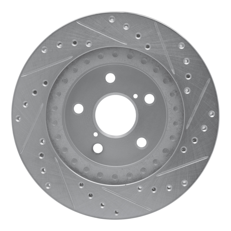 Picture of RNC Brake Rotor - Drill & Slot - R1 96-03 Toyota RAV4 Front Left Drilled & Slotted Silver Brake Rotor rnc631-76122L
