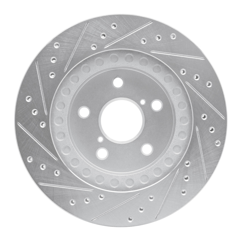 Picture of RNC Brake Rotor - Drill & Slot - R1 96-03 Toyota RAV4 Front Right Drilled & Slotted Silver Brake Rotor rnc631-76122R