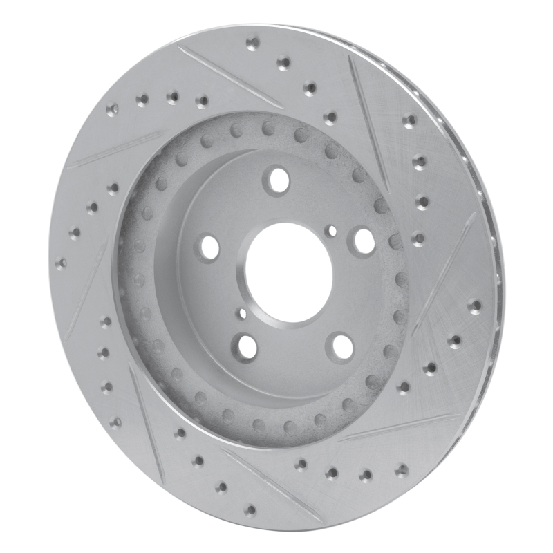 Picture of RNC Brake Rotor - Drill & Slot - R1 96-03 Toyota RAV4 Front Left Drilled & Slotted Silver Brake Rotor rnc631-76122L