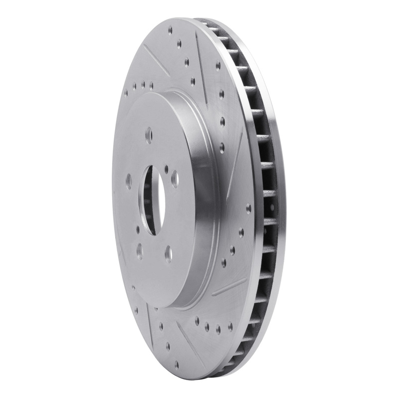 Picture of RNC Brake Rotor - Drill & Slot - R1 04-09 Lexus RX330 Front Right Drilled & Slotted Silver Brake Rotor rnc631-76129R