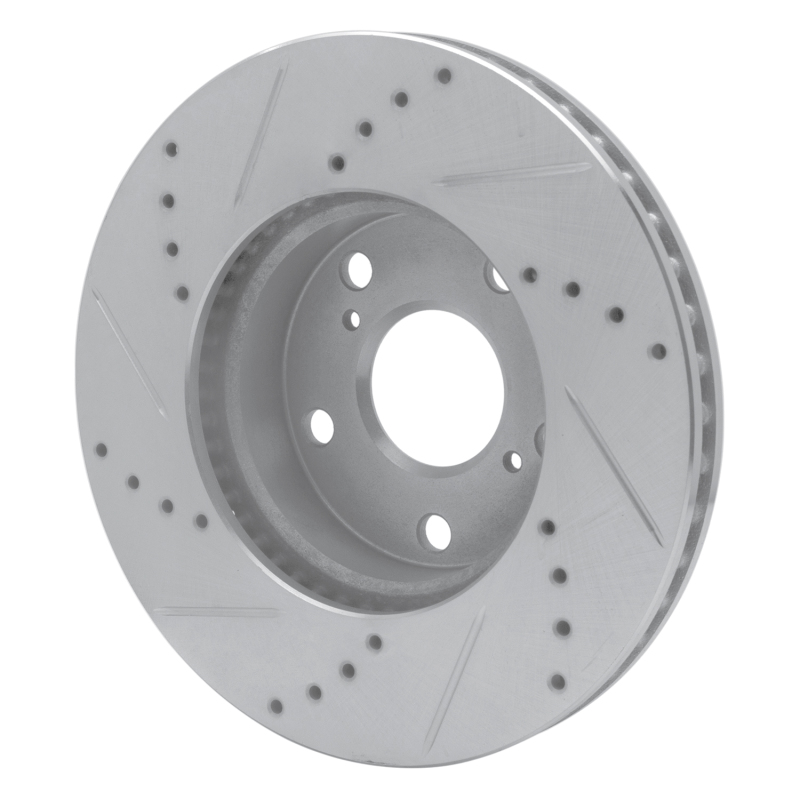 Picture of RNC Brake Rotor - Drill & Slot - R1 05-15 Toyota Tacoma Front Right Drilled & Slotted Silver Brake Rotor rnc631-76133R