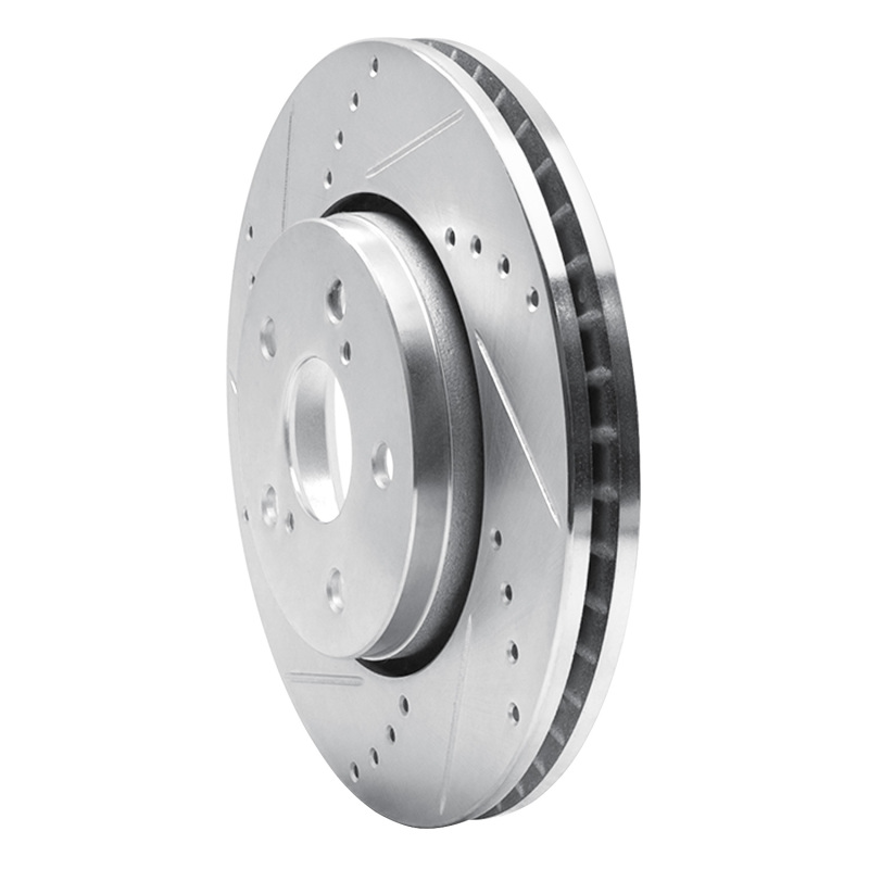 Picture of RNC Brake Rotor - Drill & Slot - R1 18-22 Toyota C-HR Front Left Drilled & Slotted Silver Brake Rotor rnc631-76153L