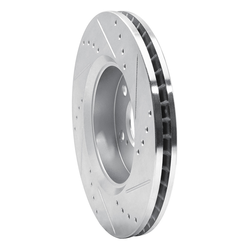 Picture of RNC Brake Rotor - Drill & Slot - R1 18-22 Toyota C-HR Front Left Drilled & Slotted Silver Brake Rotor rnc631-76153L