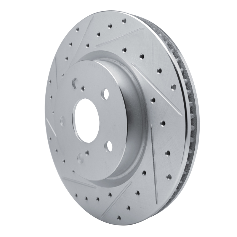 Picture of RNC Brake Rotor - Drill & Slot - R1 18-25 Lexus ES250 Front Left Drilled & Slotted Silver Brake Rotor rnc631-76154L