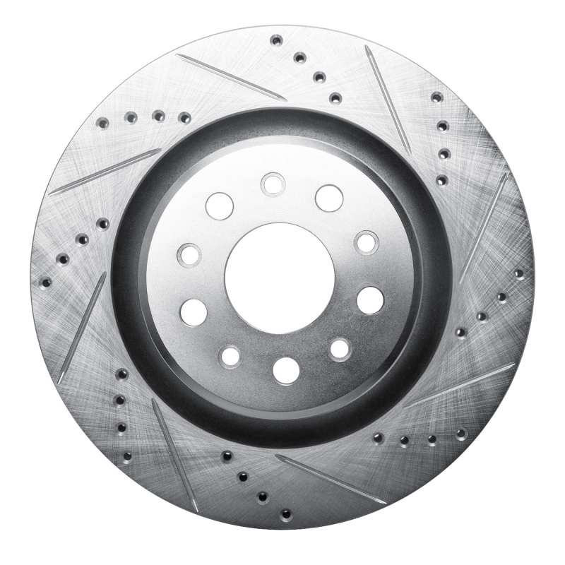 Picture of RNC Brake Rotor - Drill & Slot - R1 17-24 Maserati LeVante Rear Right Drilled & Slotted Silver Brake Rotor rnc631-79010R