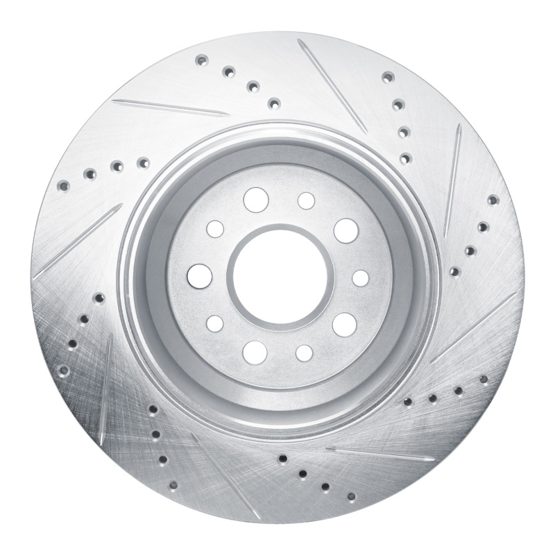 Picture of RNC Brake Rotor - Drill & Slot - R1 14-16 Maserati Ghibli Rear Left Drilled & Slotted Silver Brake Rotor rnc631-79003L