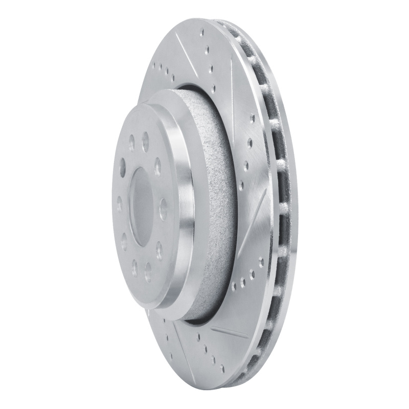 Picture of RNC Brake Rotor - Drill & Slot - R1 14-16 Maserati Ghibli Rear Right Drilled & Slotted Silver Brake Rotor rnc631-79003R