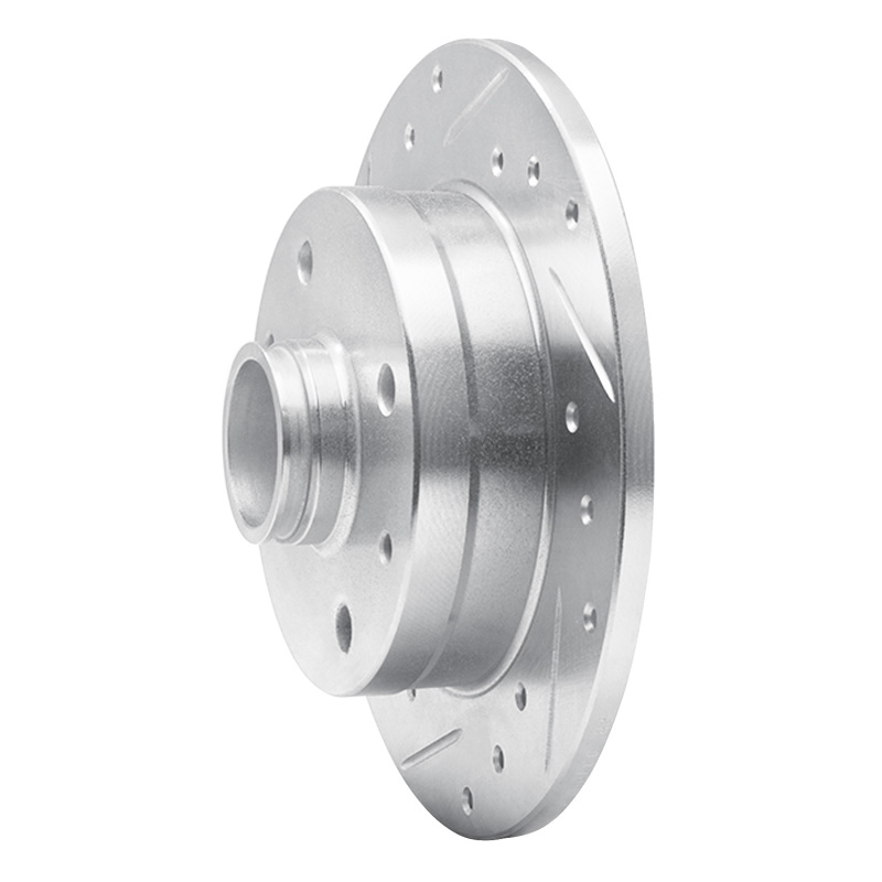 Picture of RNC Brake Rotor - Drill & Slot - R1 81-85 Mazda RX-7 Rear Left Drilled & Slotted Silver Brake Rotor rnc631-80000L