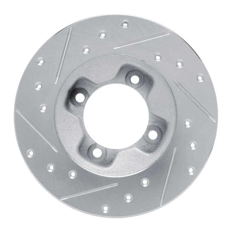 Picture of RNC Brake Rotor - Drill & Slot - R1 81-85 Mazda GLC Front Right Drilled & Slotted Silver Brake Rotor rnc631-80005R