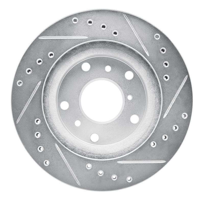 Picture of RNC Brake Rotor - Drill & Slot - R1 88-92 Ford Probe Front Left Drilled & Slotted Silver Brake Rotor rnc631-80016L