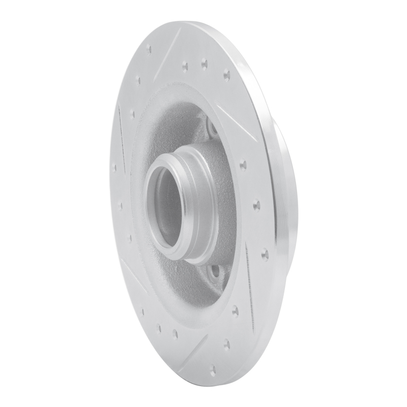 Picture of RNC Brake Rotor - Drill & Slot - R1 88-92 Ford Probe Rear Right Drilled & Slotted Silver Brake Rotor rnc631-80017R
