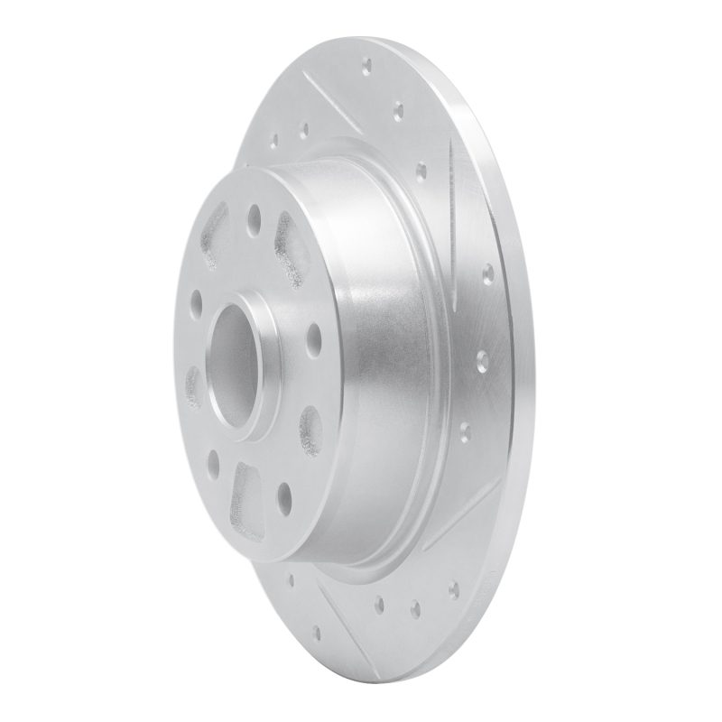 Picture of RNC Brake Rotor - Drill & Slot - R1 88-92 Ford Probe Rear Right Drilled & Slotted Silver Brake Rotor rnc631-80017R