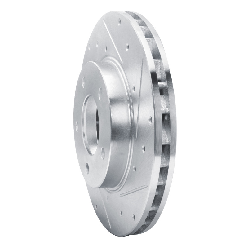 Picture of RNC Brake Rotor - Drill & Slot - R1 92-03 Mazda 626 Front Right Drilled & Slotted Silver Brake Rotor rnc631-80027R