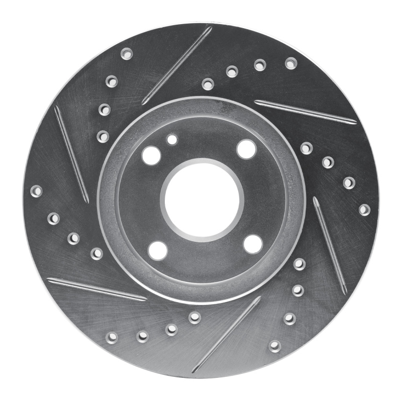 Picture of RNC Brake Rotor - Drill & Slot - R1 94-02 Mazda Miata Front Right Drilled & Slotted Silver Brake Rotor rnc631-80030R