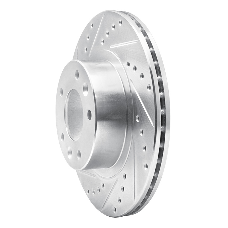 Picture of RNC Brake Rotor - Drill & Slot - R1 93-95 Mazda RX-7 Front Left Drilled & Slotted Silver Brake Rotor rnc631-80031L