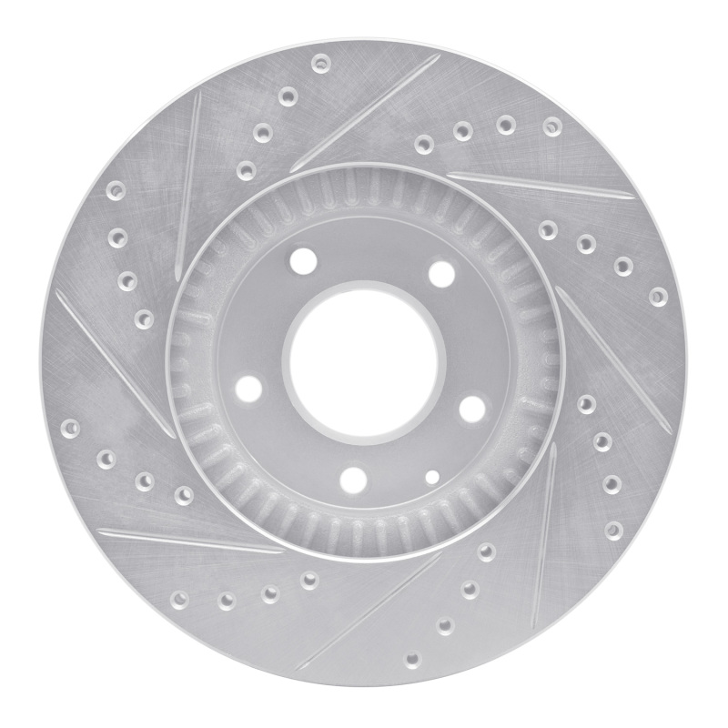 Picture of RNC Brake Rotor - Drill & Slot - R1 01-02 Mazda Millenia Front Right Drilled & Slotted Silver Brake Rotor rnc631-80035R