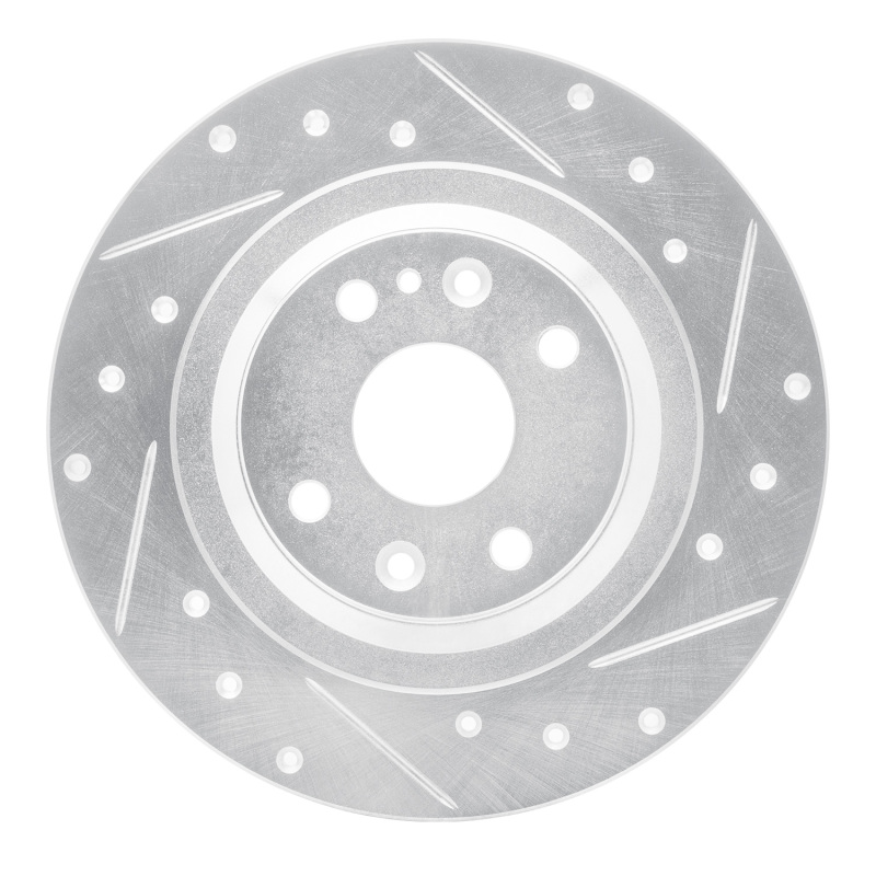 Picture of RNC Brake Rotor - Drill & Slot - R1 01-05 Mazda Miata Rear Right Drilled & Slotted Silver Brake Rotor rnc631-80037R