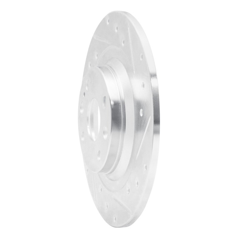 Picture of RNC Brake Rotor - Drill & Slot - R1 01-05 Mazda Miata Rear Right Drilled & Slotted Silver Brake Rotor rnc631-80037R