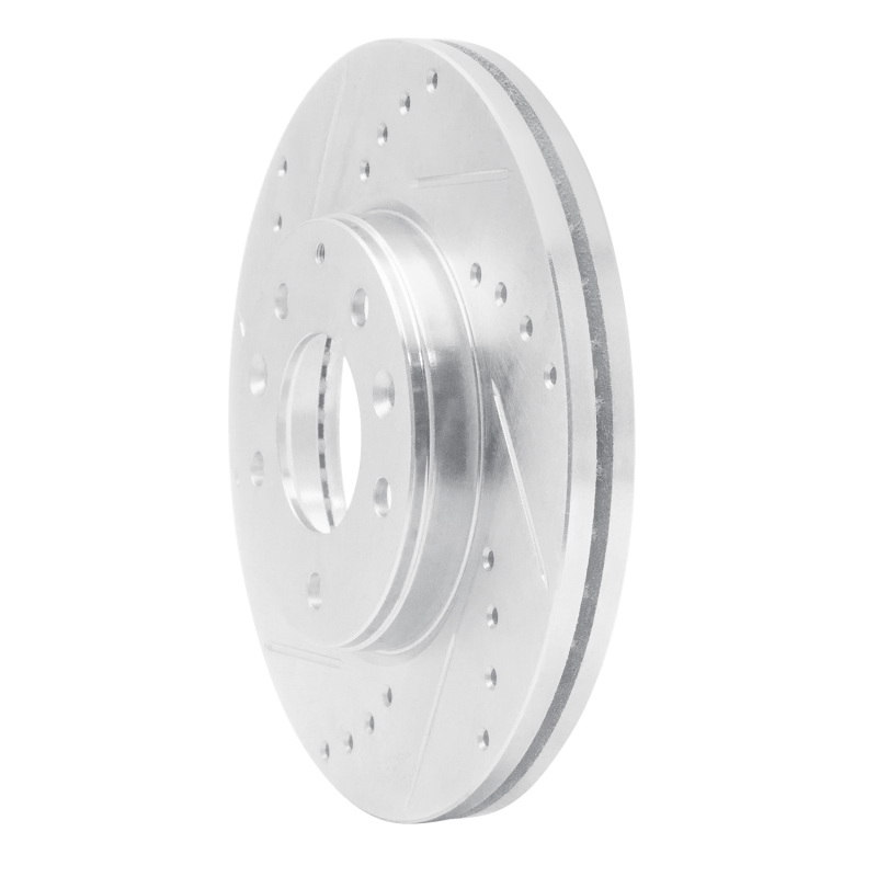 Picture of RNC Brake Rotor - Drill & Slot - R1 03-05 Mazda 6 Front Left Drilled & Slotted Silver Brake Rotor rnc631-80038L