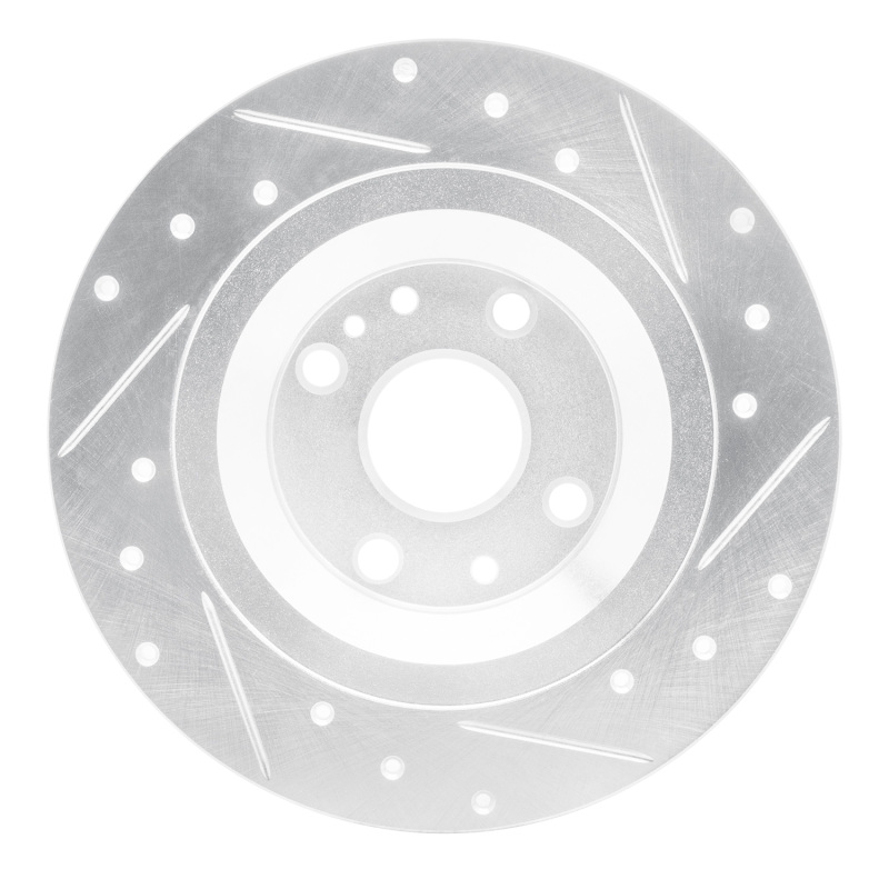 Picture of RNC Brake Rotor - Drill & Slot - R1 01-05 Mazda Miata Rear Left Drilled & Slotted Silver Brake Rotor rnc631-80037L