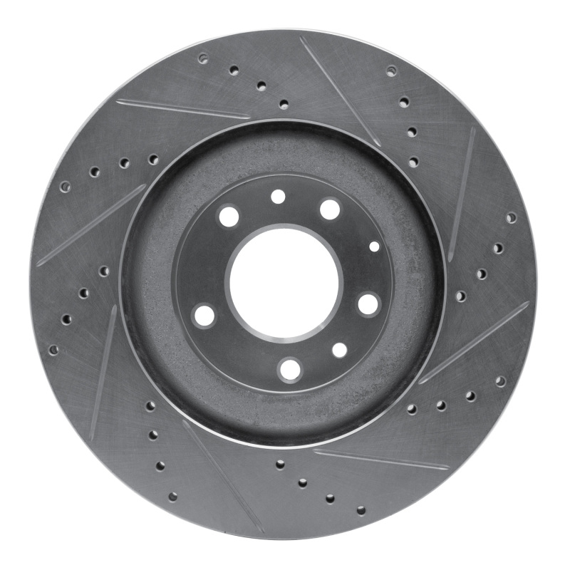 Picture of RNC Brake Rotor - Drill & Slot - R1 04-11 Mazda RX-8 Front Left Drilled & Slotted Silver Brake Rotor rnc631-80043L