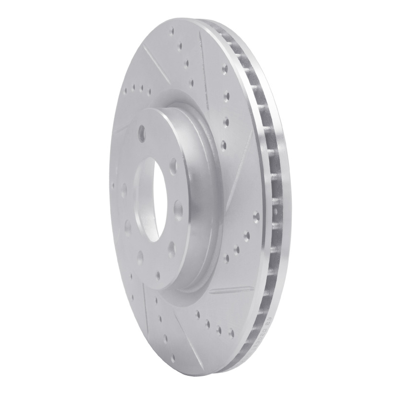 Picture of RNC Brake Rotor - Drill & Slot - R1 04-08 Mazda RX-8 Front Right Drilled & Slotted Silver Brake Rotor rnc631-80042R