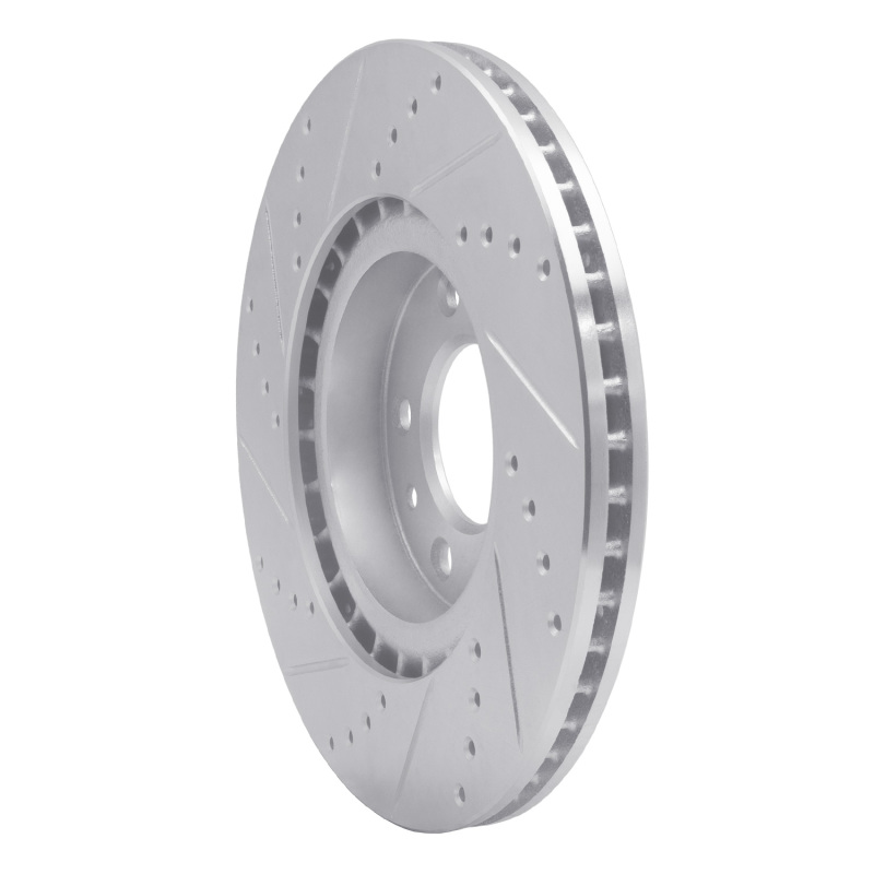 Picture of RNC Brake Rotor - Drill & Slot - R1 04-08 Mazda RX-8 Front Right Drilled & Slotted Silver Brake Rotor rnc631-80042R