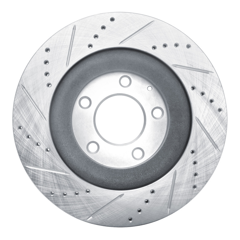 Picture of RNC Brake Rotor - Drill & Slot - R1 04-11 Mazda RX-8 Rear Right Drilled & Slotted Silver Brake Rotor rnc631-80044R